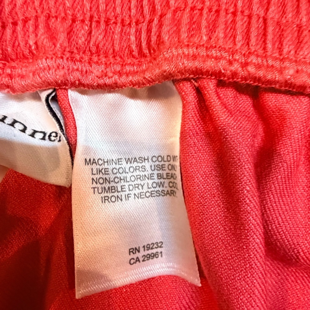 Alfred Dunner Red Pull On Pants Size 18 Elastic Waist Straight Leg Stretch - Picture 6 of 9